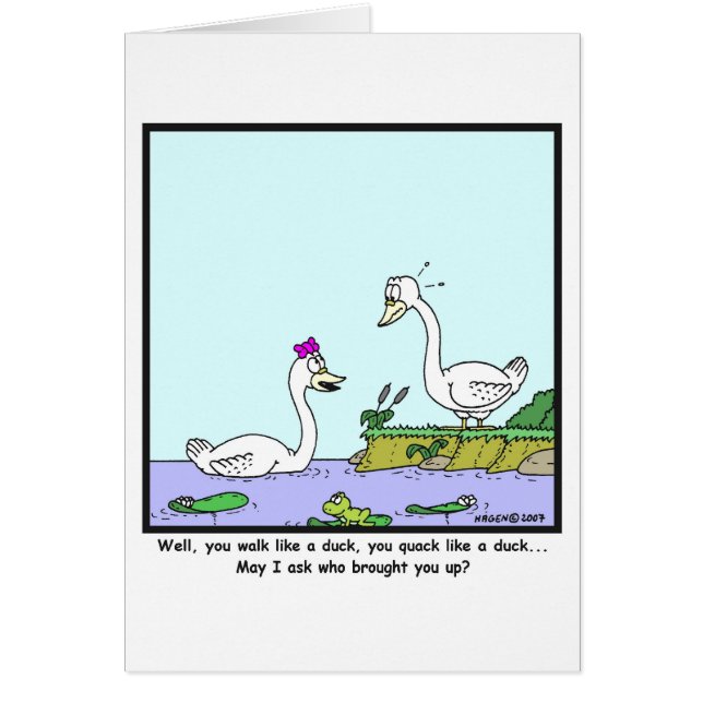 Ugly Duckling: Swan cartoon (Front)