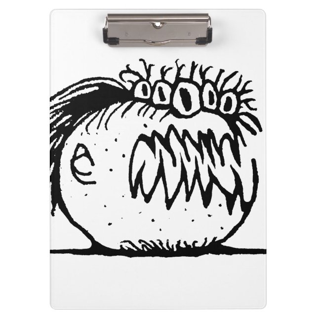 Ugly fantasy monster drawing clipboard (Front)