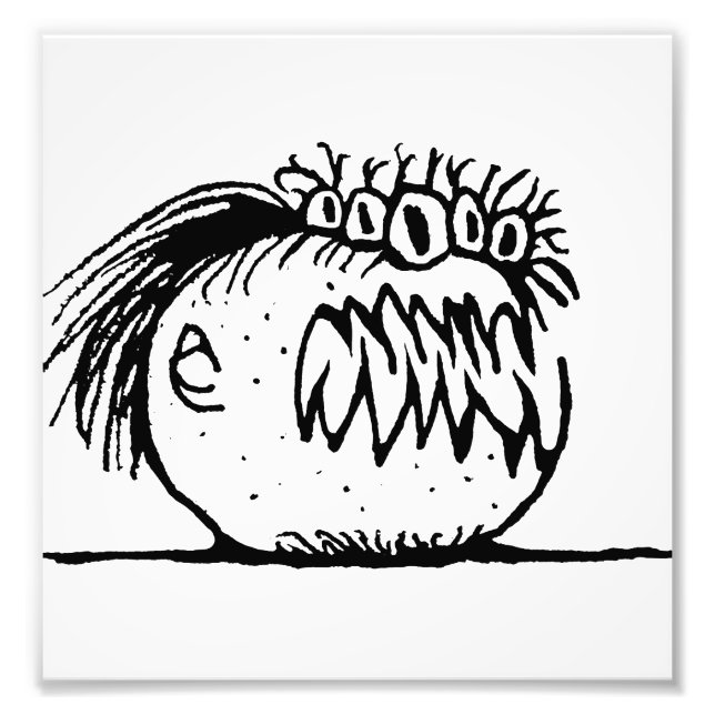 Ugly fantasy monster drawing photo print (Front)