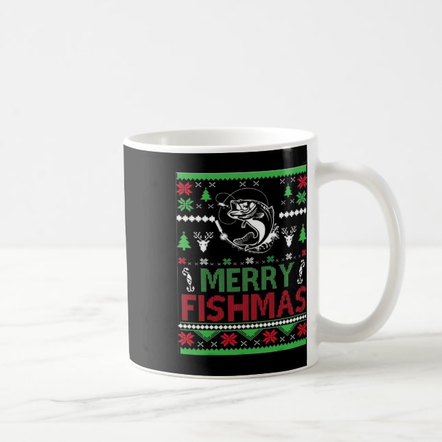 Ugly Fishing Christmas B Fish Apparel  Coffee Mug (Right)