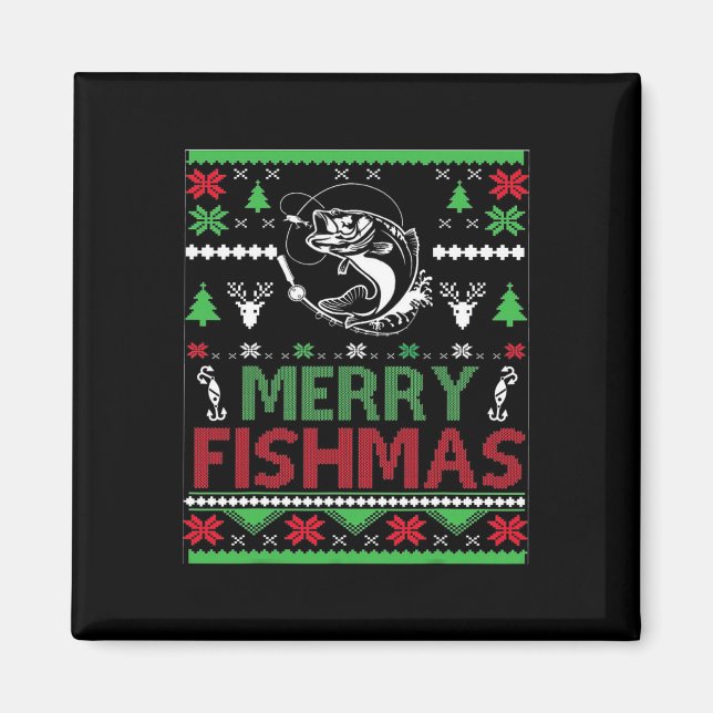 Ugly Fishing Christmas B Fish Apparel  Magnet (Front)