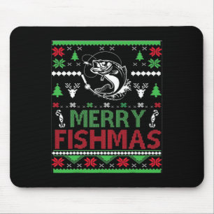 Ugly Fishing Christmas B Fish Apparel Mouse Pad