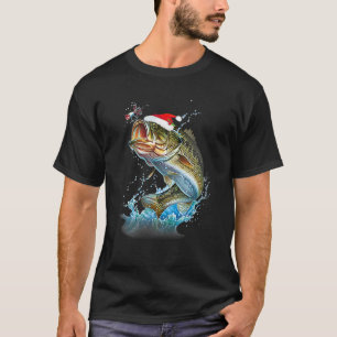 Ugly Fishing Christmas Bass Fish Merry Fishmas Pa T-Shirt