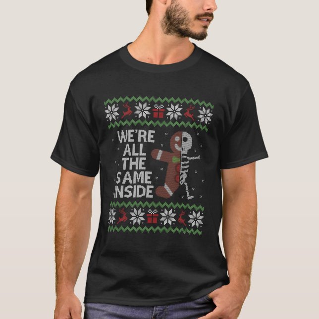 Ugly Gingerbread Skeleton T-Shirt (Front)
