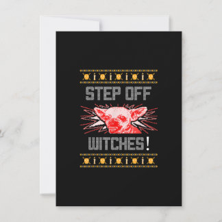 Ugly Halloween Sweater Chihuahua Step Off Witches Thank You Card
