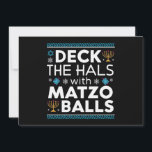 Ugly Hanukkah Deck Hall With Matzo Ball Chanukah  Invitation<br><div class="desc">Ugly Hanukkah Deck Hall With Matzo Ball Chanukah Jewish Gift</div>