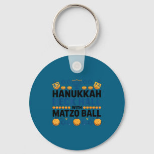 Ugly Hanukkah Deck Hall With Matzo Ball Chanukah  Key Ring