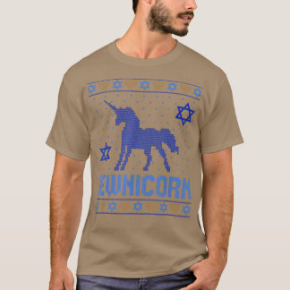 Ugly Hanukkah Jewish Unicorn Cute Chanukah Holiday T-Shirt