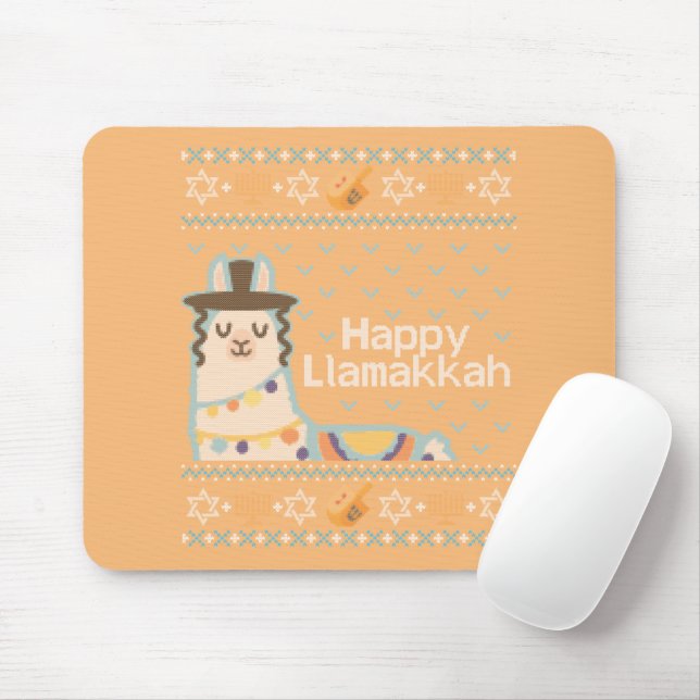 Ugly Hanukkah Llama Llamakkah Mouse Pad (With Mouse)