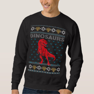 Ugly Hanukkah Sweater Dinosaurus Jewish Dinosaur X