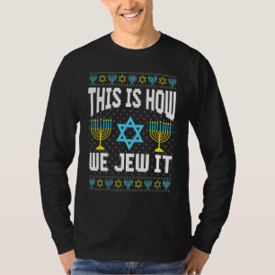 Ugly Hanukkah Sweater How I Roll Dreidel
