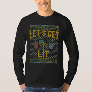 Ugly Hanukkah Sweater  Let's Get Lit Drinking 1