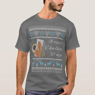 Ugly Hanukkah Sweater Menorah Happy Challah Days C