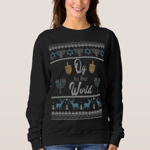Ugly Hanukkah Sweater Menorah Oy To The World Chan