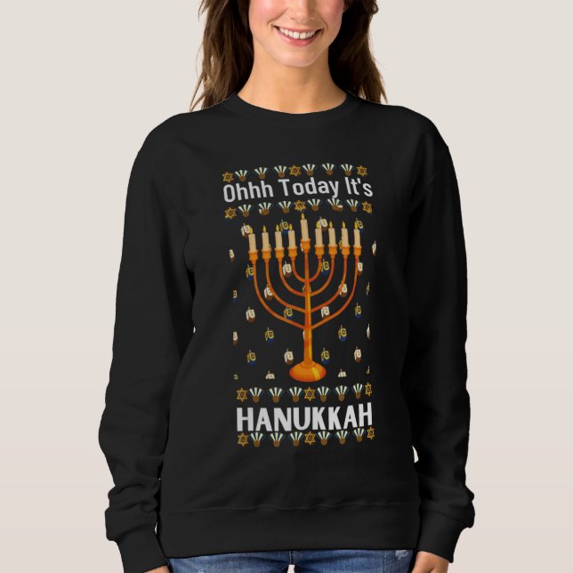 Ugly Hanukkah Sweater Ohhh Today It's Hanukkah (Front)