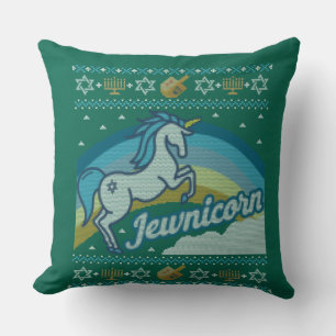 Ugly Hanukkah Unicorn Jewnicorn Cushion