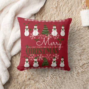 Ugly Holiday Sweater Merry Christmas Cushion
