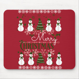 Ugly Holiday Sweater Merry Christmas Mouse Pad
