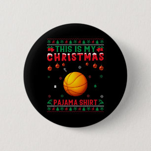 Ugly Holiday This Is My Volleyball Player Christma 6 Cm Round Badge