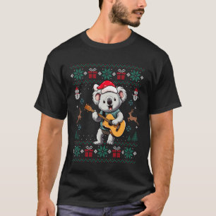 Ugly Koala Santa Hat Xmas Light Koala Christmas T-Shirt