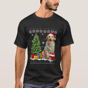 Ugly Labrador Retriever Dog Santa Hat Christmas Tr T-Shirt