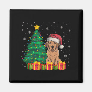 Ugly Labrador Santa Hat Christmas Lights Dog Lover Magnet