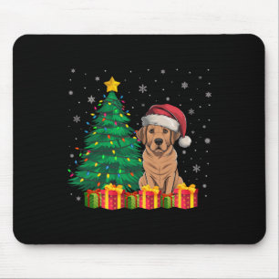 Ugly Labrador Santa Hat Christmas Lights Dog Lover Mouse Pad