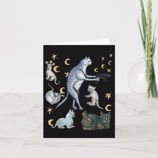 Ugly Mediaeval Cats  Card (Front)