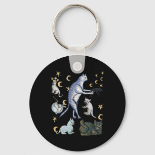 Ugly Mediaeval Cats  Key Ring