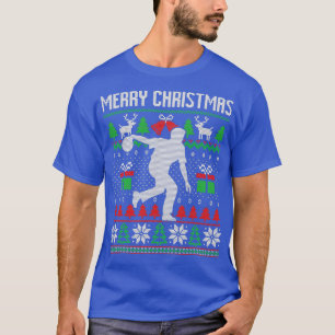Ugly Merry Christmas Bowling Santa T T-Shirt