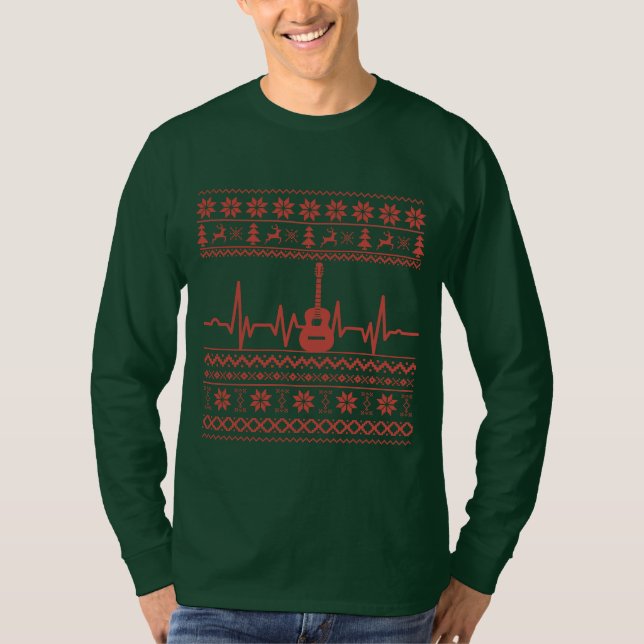 Ugly Merry Christmas sweater acoustic guitar (Front)