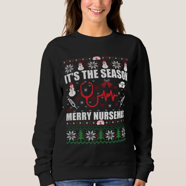 Ugly Merry Christmas sweater nurse (Front)