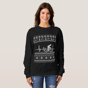 Ugly Merry christmas sweater riding a bike