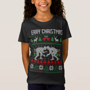Ugly Merry Christmas Wrestling Wrestler Santa Xmas T-Shirt