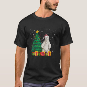Ugly Polar Bear Santa Hat Christmas Tree Lights Pa T-Shirt
