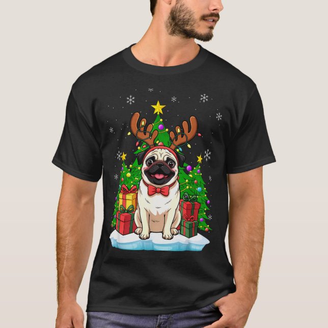Ugly Pug Christmas Sweater Pajama For Women Men Fa (Front)