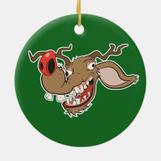 Ugly Reindeer Ceramic Tree Decoration