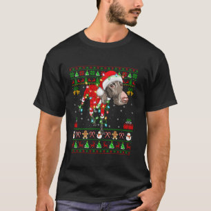 Ugly Santa Costume German Shorthaired Pointer Dog T-Shirt