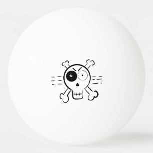 ugly skull monster pirates cartoon character doodl ping pong ball