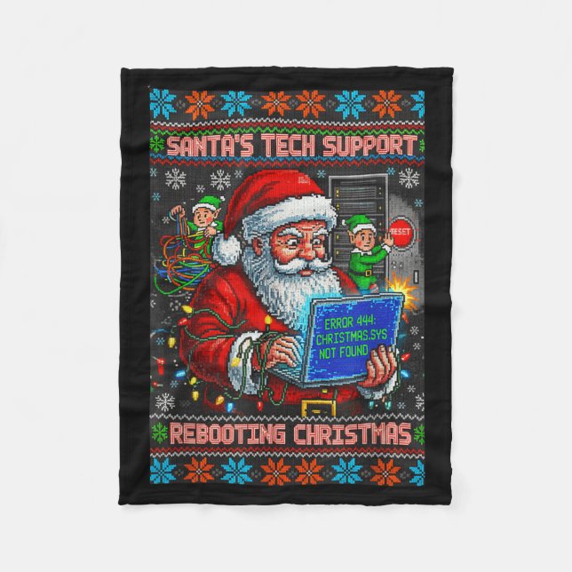 Ugly Support s Rebooting Santa Tech Fleece Blanket (Front)