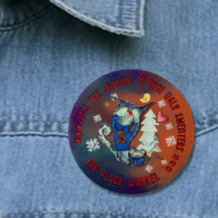 Ugly Sweater 3rd Winner Cat & Mouse 10 Cm Round Badge