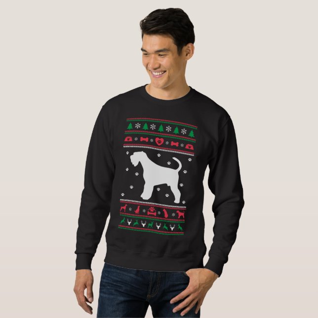 Ugly Sweater Airedale dog Christmas (Front Full)