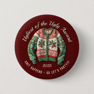 Ugly Sweater Award Party 6 Cm Round Badge