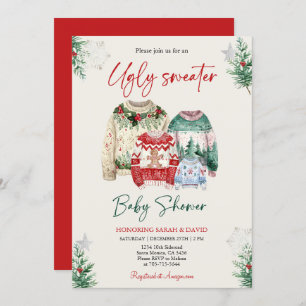 Ugly Sweater Baby Shower Invitation