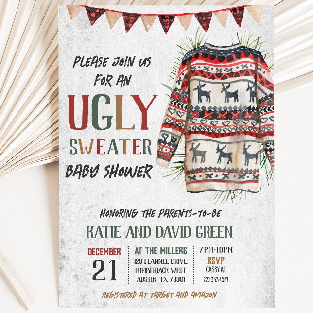 Ugly Sweater Baby Shower Invitation (Creator Uploaded)