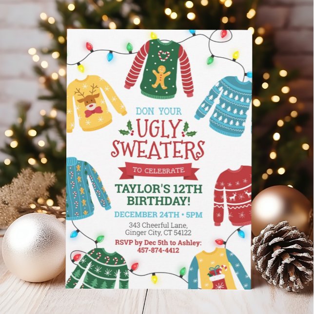 Ugly Sweater Birthday Invitation (Creator Uploaded)