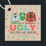 Ugly Sweater Christmas Baby Shower Favour Tags<br><div class="desc">Celebrate in style with these cute and very trendy baby shower favour tags. This design is easy to personalise with your special event wording and your guests will be thrilled when they see these fabulous tags.</div>