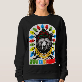 Ugly sweater Christmas bear gangsta ghetto joy