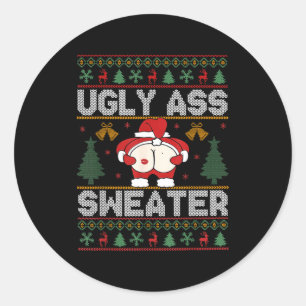 Ugly Sweater Christmas  Classic Round Sticker