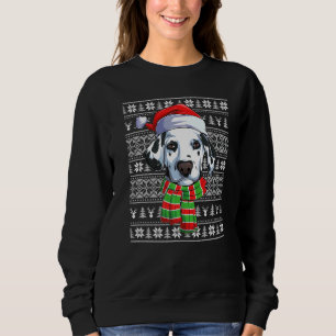 Ugly Sweater Christmas Dalmatian Dog Head Xmas Dal